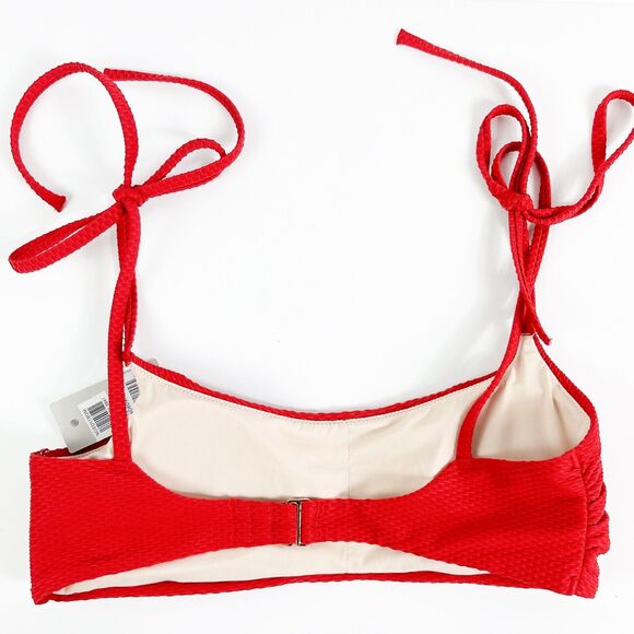 Chelsea28 NWT Easy Retro Bikini Top Red Size S - Picture 4 of 6